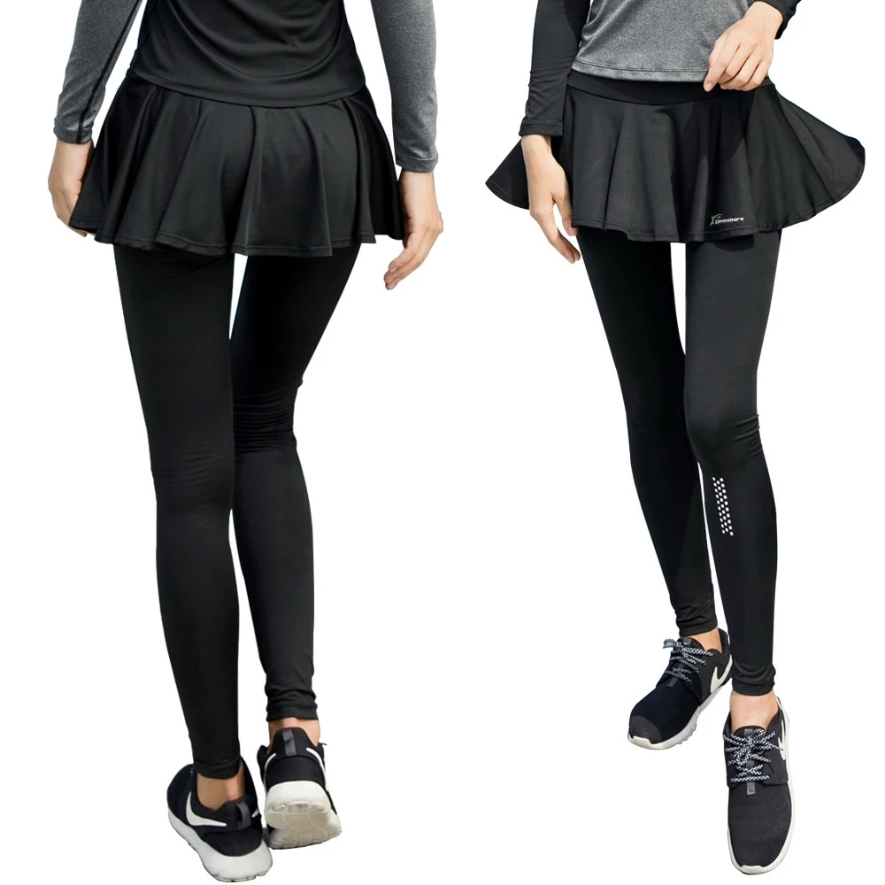 Профессиональные Женские Светоотражающие теннисная юбка штаны для фитнеса бега