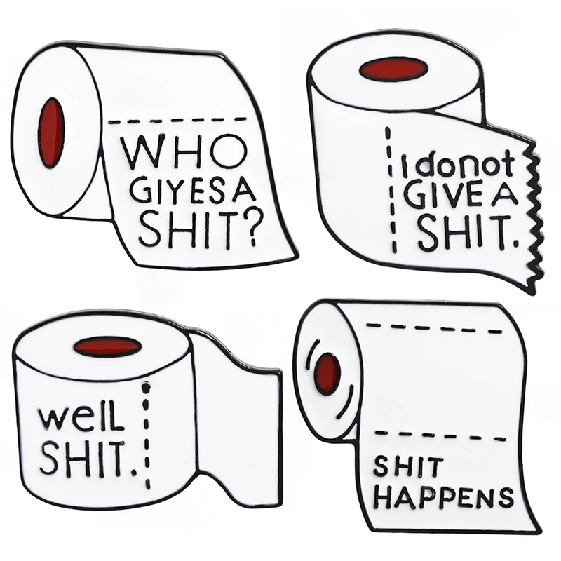 Эмалированная брошь в виде туалетной бумаги значок шапка аксессуары для одежды и