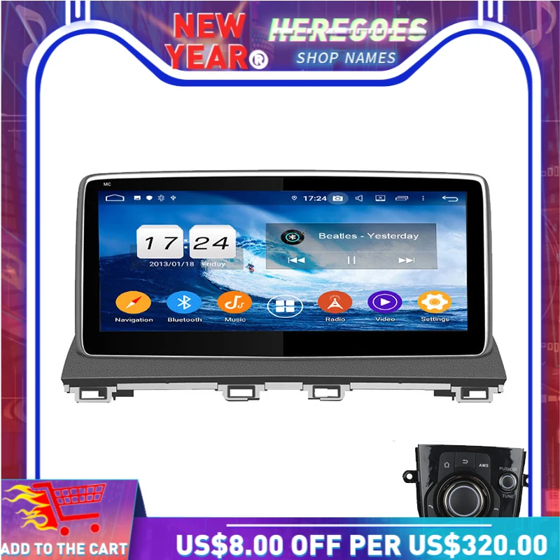 IPS DSP Android 9 0 4 Гб Оперативная память + 64 Встроенная 8Core dvd-плеер для автомобиля Wi-Fi