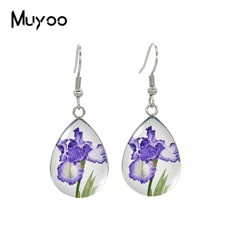 2020 новые серьги с рисунком радужной оболочки цветы искусство серьги-капельки