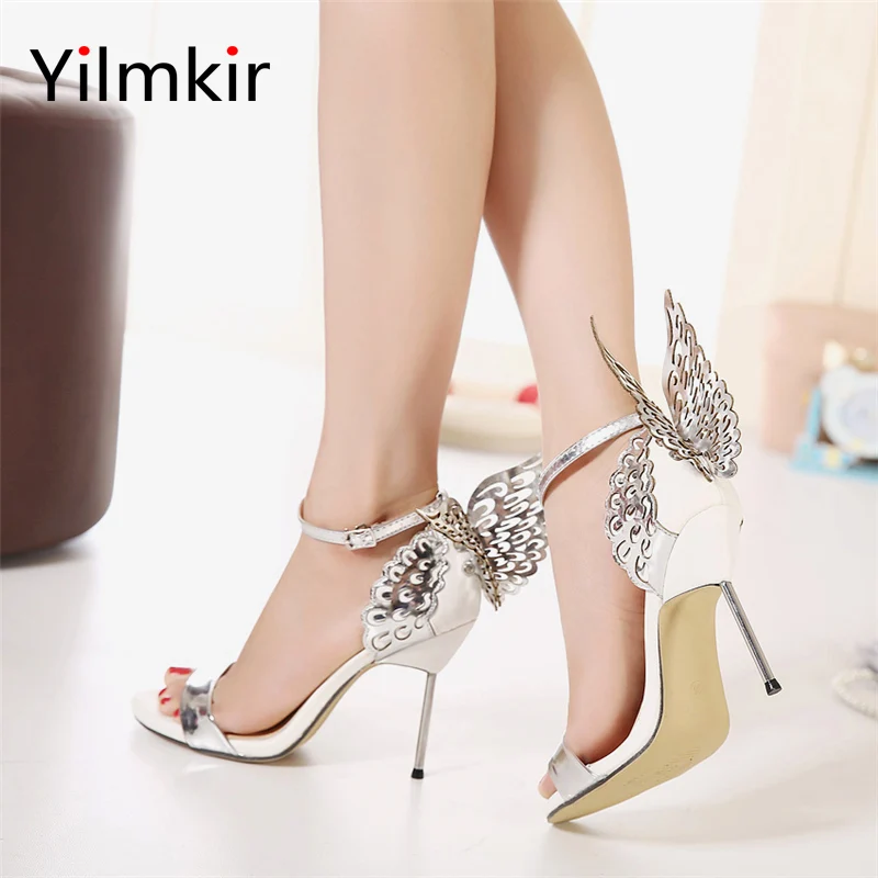 

Пикантные женские туфли на шпильке с металлической бабочкой, модные и популярные Универсальные женские роскошные популярные сандалии на в...