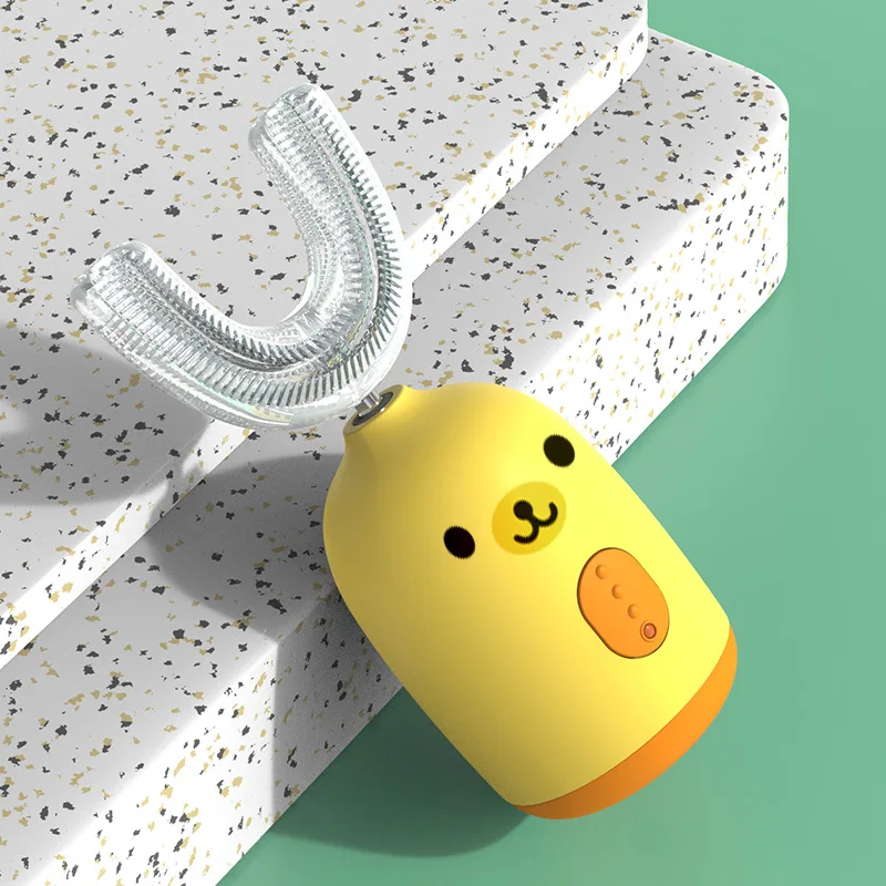 Koop Gratis Verzending U-Vormige Kinderen Smart Elektrische Tandenborstel Ultrasone Trillingen Baby U-Vormige Tandheelkundige Scaler