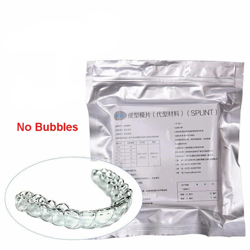 1 пакет, стоматологическая лаборатория, ночная защита, шина, фиксатор, лист, различные виды толщины, соответствующие различным потребностям, твердая и мягкая полная