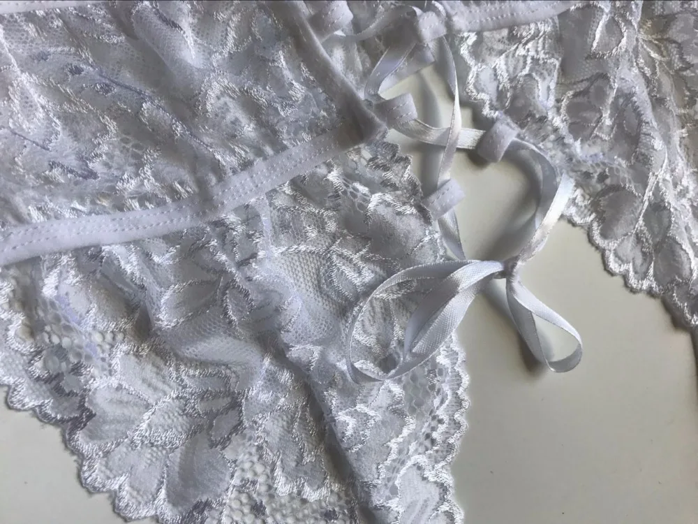 Сексуальный кружевной длинный халат Ночное платье прозрачное Прозрачное