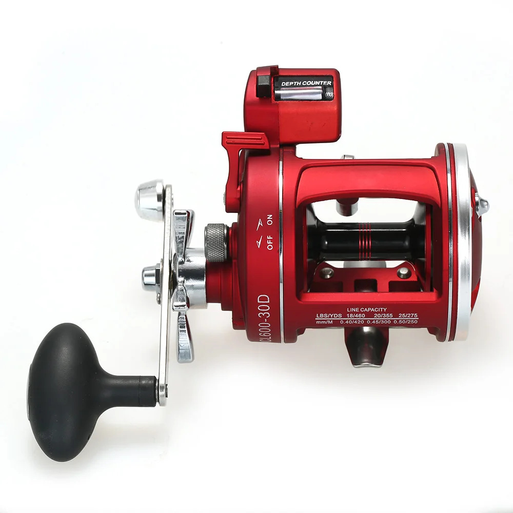 12 шариковых подшипников Рыболовная катушка троллинг с линией счетчик