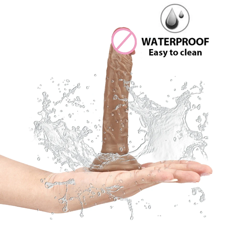 GaGu двухслойный силиконовый реалистичный пенис на ощупь без бретелек