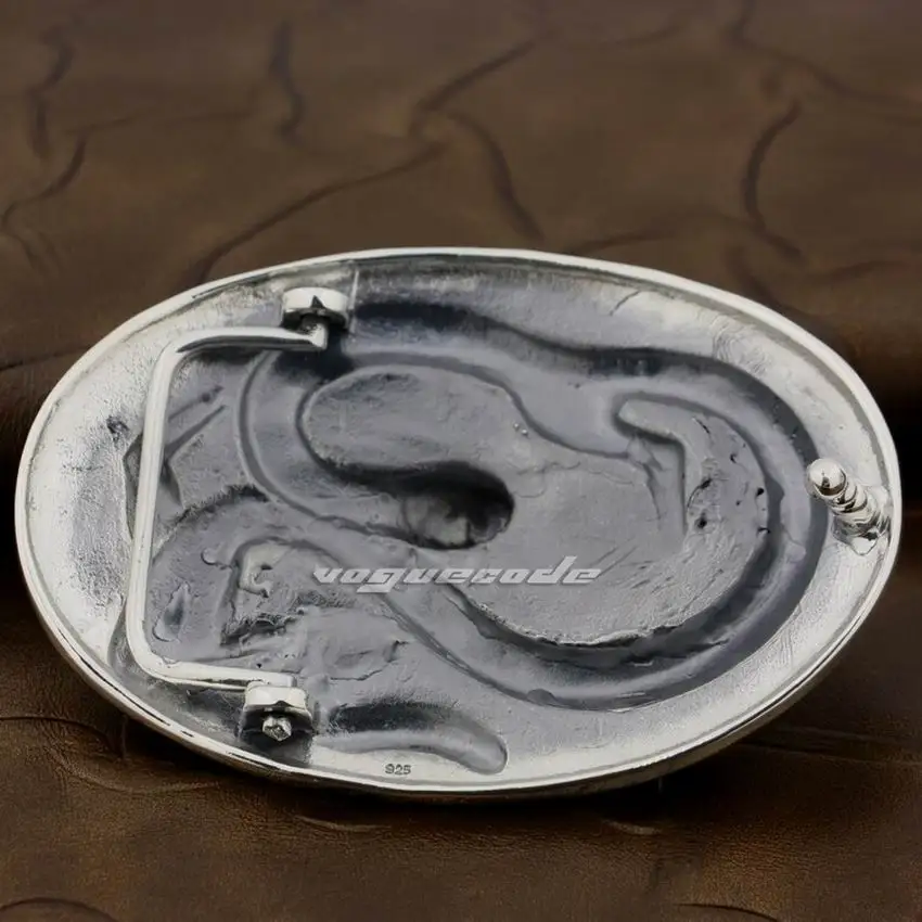 

Huge & Heavy Dragon 925 Sterling Silver Mens Biker Belt Buckle 9C001