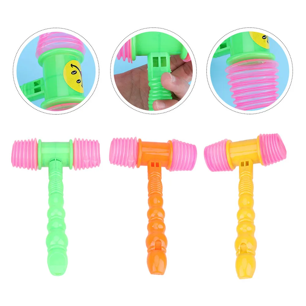 

6pcs Cartoon Hammer Toys Musical Toys Funny Educational Toys (Random Color)