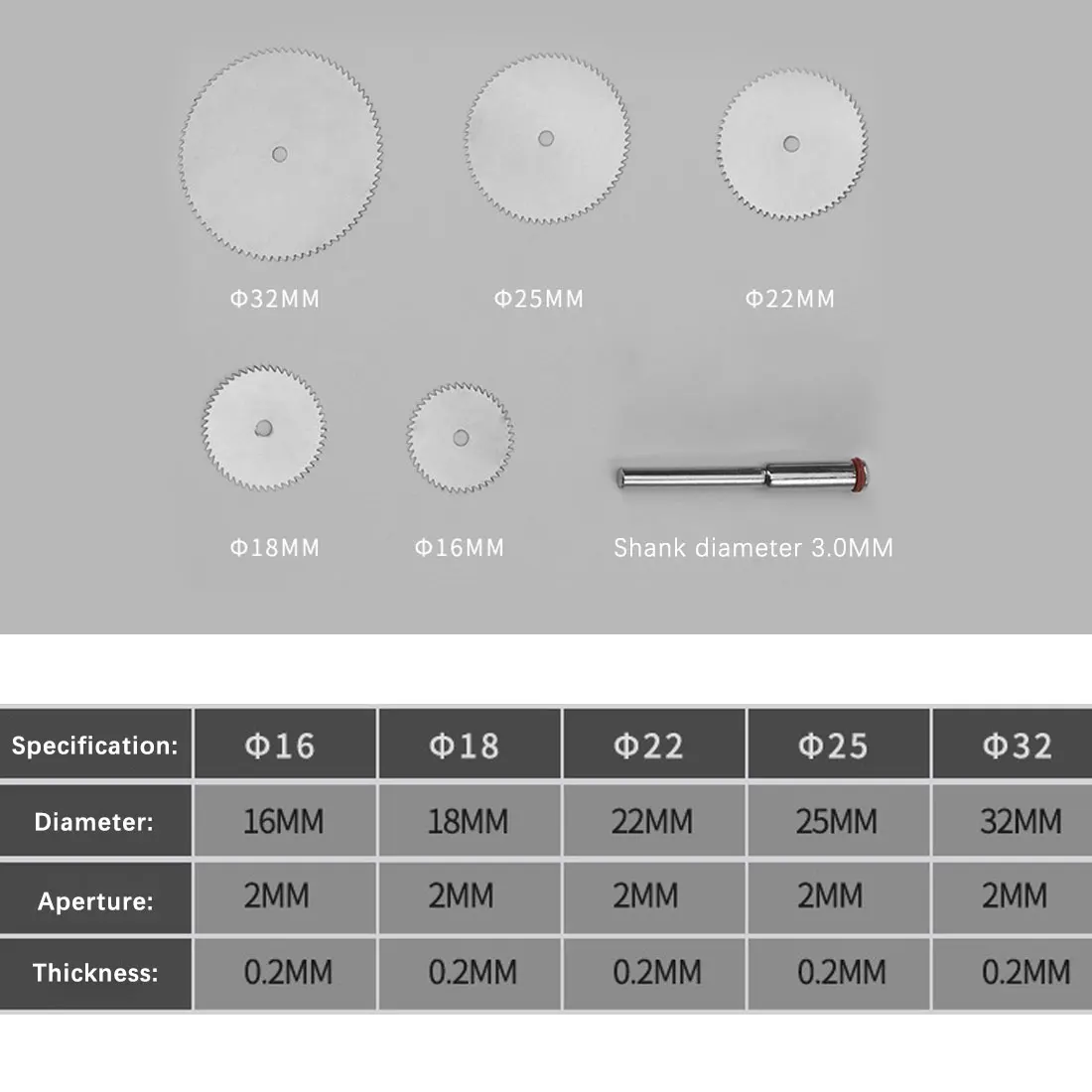 

Metal Circular Saw Disc 6pcs Wheel Blades Shank High Speed Steel Mini Saw Blade with Mandrels Drill Warehouse Rotary Wood Cutout