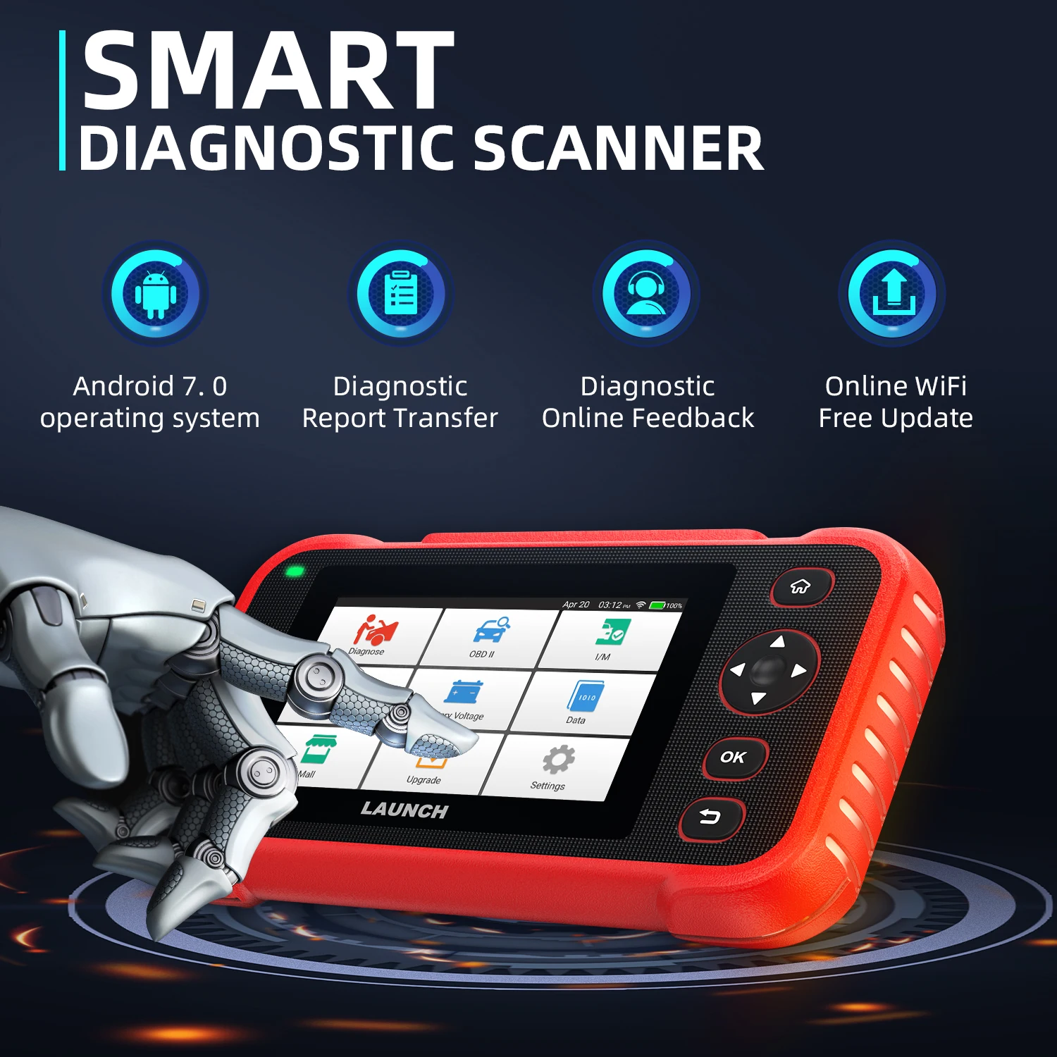 LAUNCH X431 CRP123i OBD OBD2 считыватель кодеров сканер 4 Системы диагностический 2 Авто