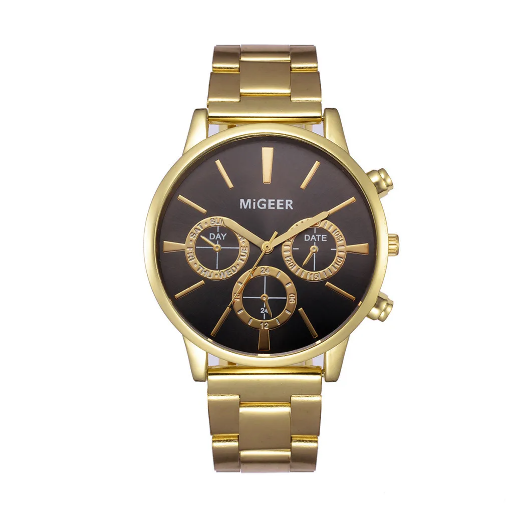 

Relojes hombre watch men Fashion Women Crystal Stainless Steel Analog Quartz Wrist Watch Women watch#1