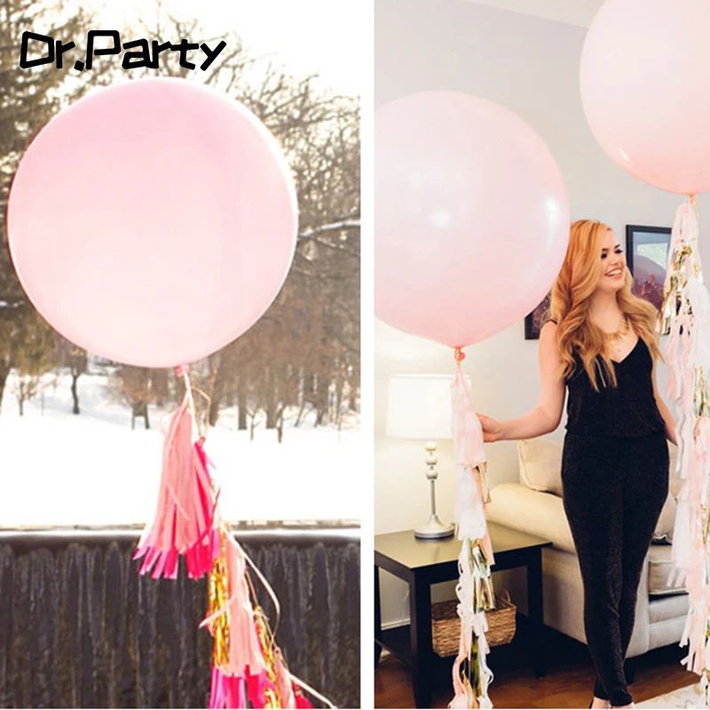 36 дюймовый большой круглый Heilum латексные вечерние воздушные шары 1 шт белые