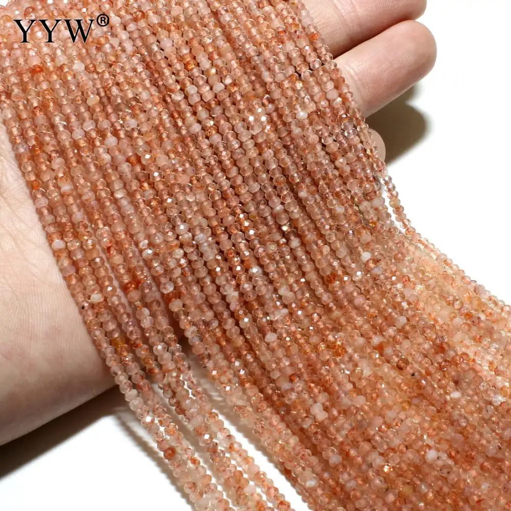 

New approx 125PCs/Strand Natural Sunstone Loose Beads Wholesale Loose stone Beads for DIY Bracelet Necklace Jewelry Making