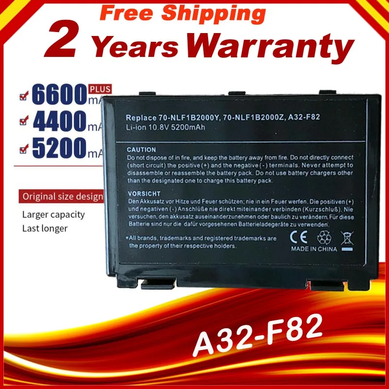 Аккумулятор для ноутбука F82 Asus k50ij k50ab батарея k40in k50in F52 K40 K50 A32-F52 A32-F82 X70 X87 X8A X8S |