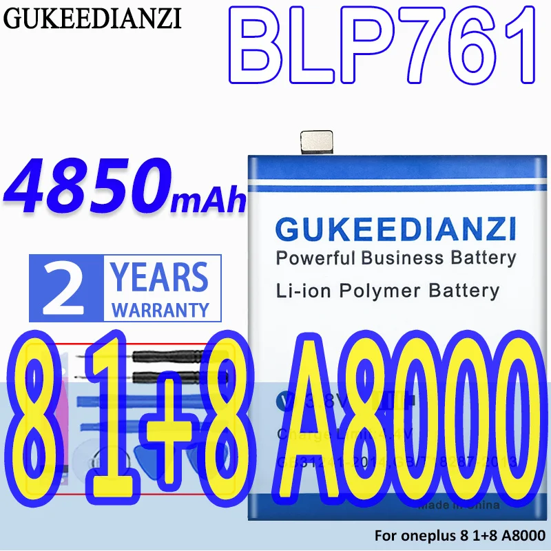 

Яркий BLP761 4850 мАч для oneplus 8 1 + 8 A8000 oneplus 8