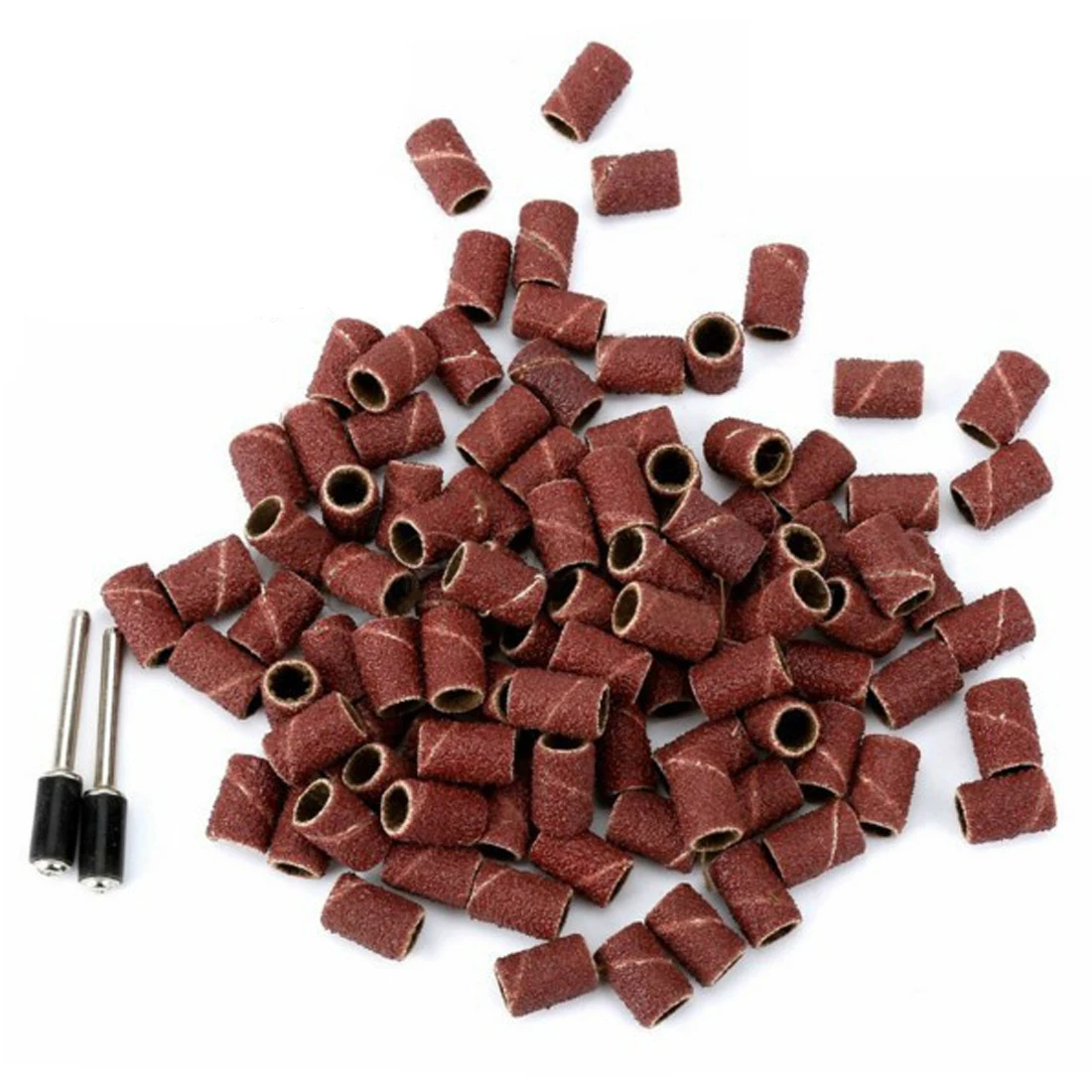 

100pcs 80#-600# Abrasive Sandpaper Drum Sanding Kit Grit Nail Drill Bits Sandpaper With Sanding Mandrels Rotary Tool