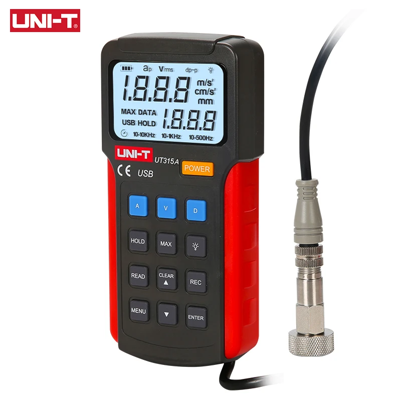 UNI T UT315A промышленный цифровой измеритель вибрации зонд устройство Вибрационный