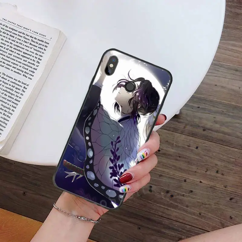 

Anime Kochou Kanae Demon Slayer Phone Case For Xiaomi Redmi note 7 8 9 t max3 s 10 pro lite Luxury brand shell funda coque