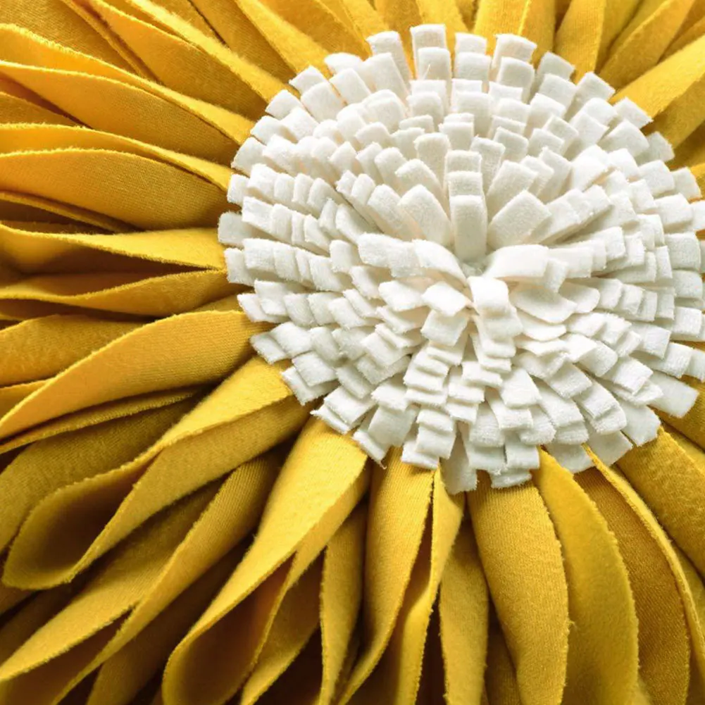 

3D Sunflower Cushion Cover 45x45 CM Short Pile Pillowcase Decorative Sofa Cushions Pillowcover Home Decor Yellow White Pink Blue