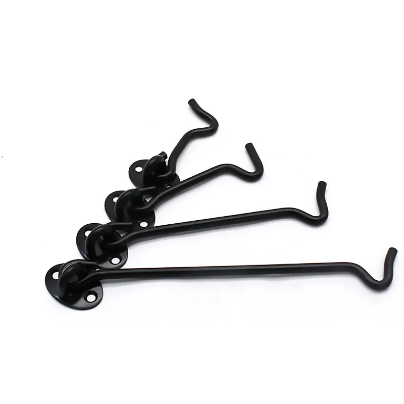 

75/100/150mm Cabinet Door Showcase Gate Window Latche Hook Eye WindProof Silent Lock Window Hook Wind Brace Cabin Hook Windproof