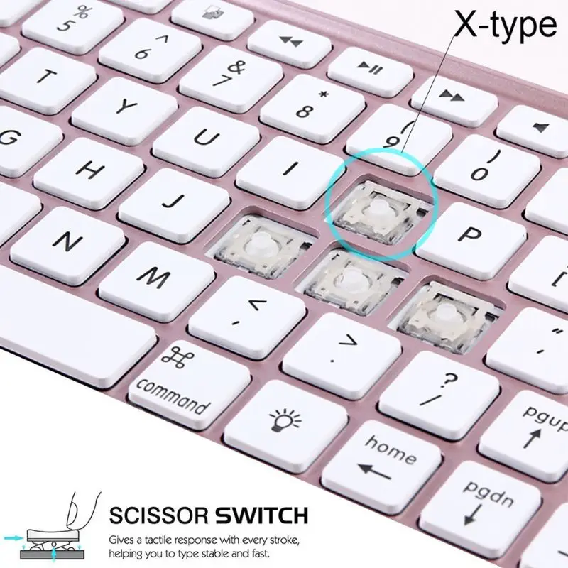 

MXLC Wireless Bluetooth Keyboard 360 Rotatable USB Charging Portable Home Travel for Apple Pro 9.7 Air2