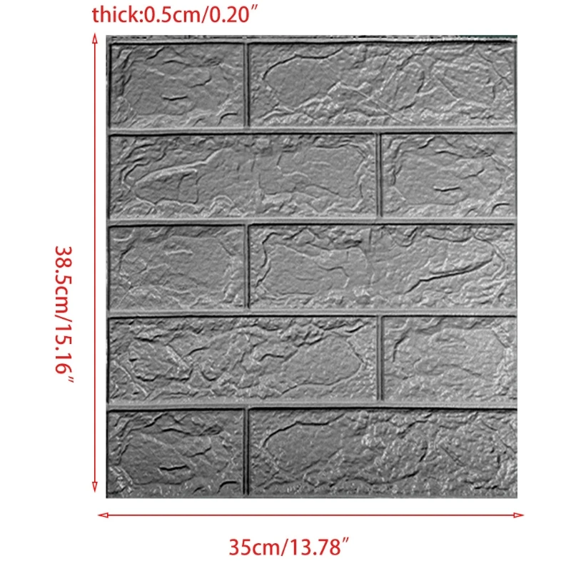 

DIY 3D Brick Wall Stickers Waterproof Foam Decoration Wallpaper TV Background