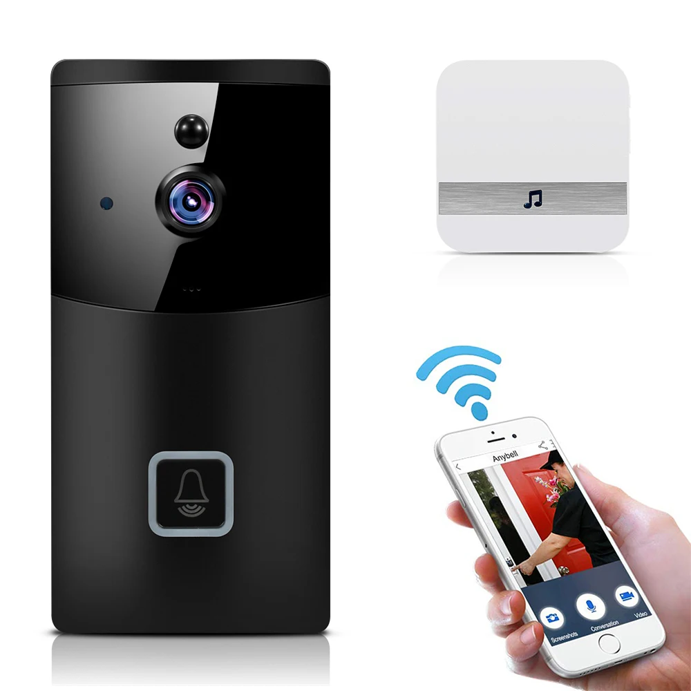 Умный беспроводной 2,4G WiFi дверной Звонок ip видеосвязь HD 1080P видеокамера с Wi-Fi детектор движения ночного видения Видео дверной телефон