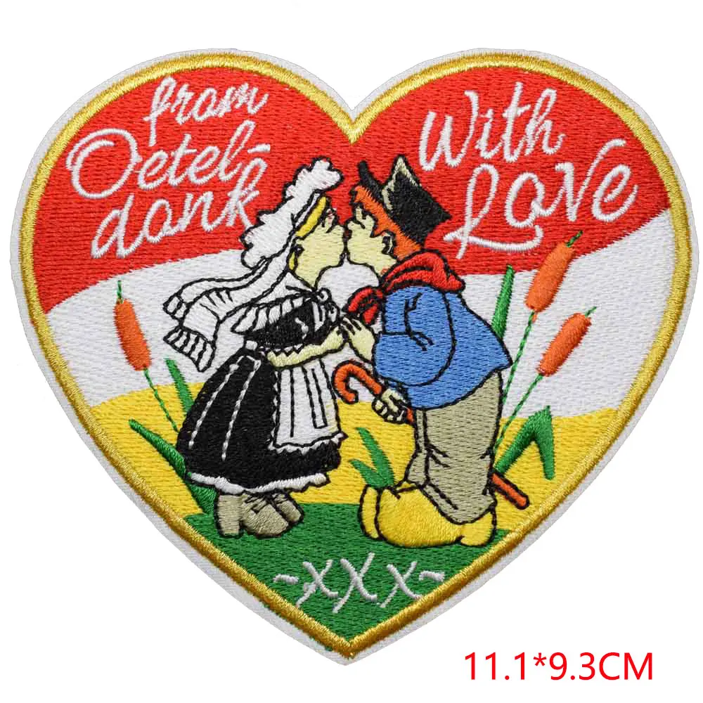 Oeteldonk полностью вышитая лягушка карнавал для Нидерландов патчи утюга вышитые