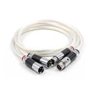high quality hifi pair xlr cable pure 7n occ silver plated audio cable with top grade carbon fiber xlr plug
