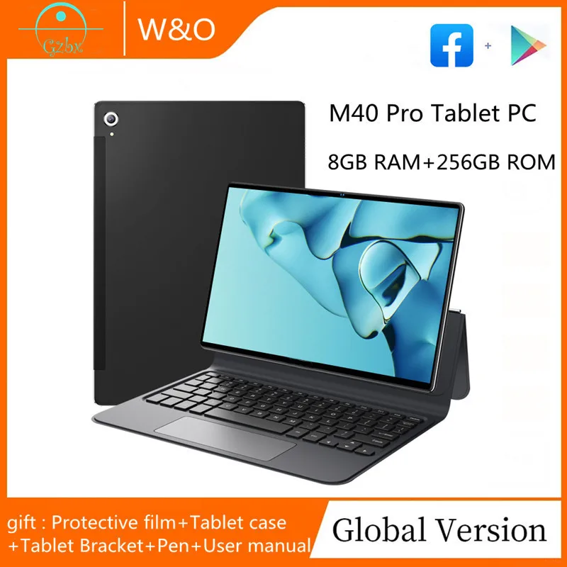 

New M40 Pro 10.1 inch Tablet Android Ten core 8GB RAM 256GB ROM tablets PC 1920x1200 4G Network WIFI Dual Speaker Phone tablette