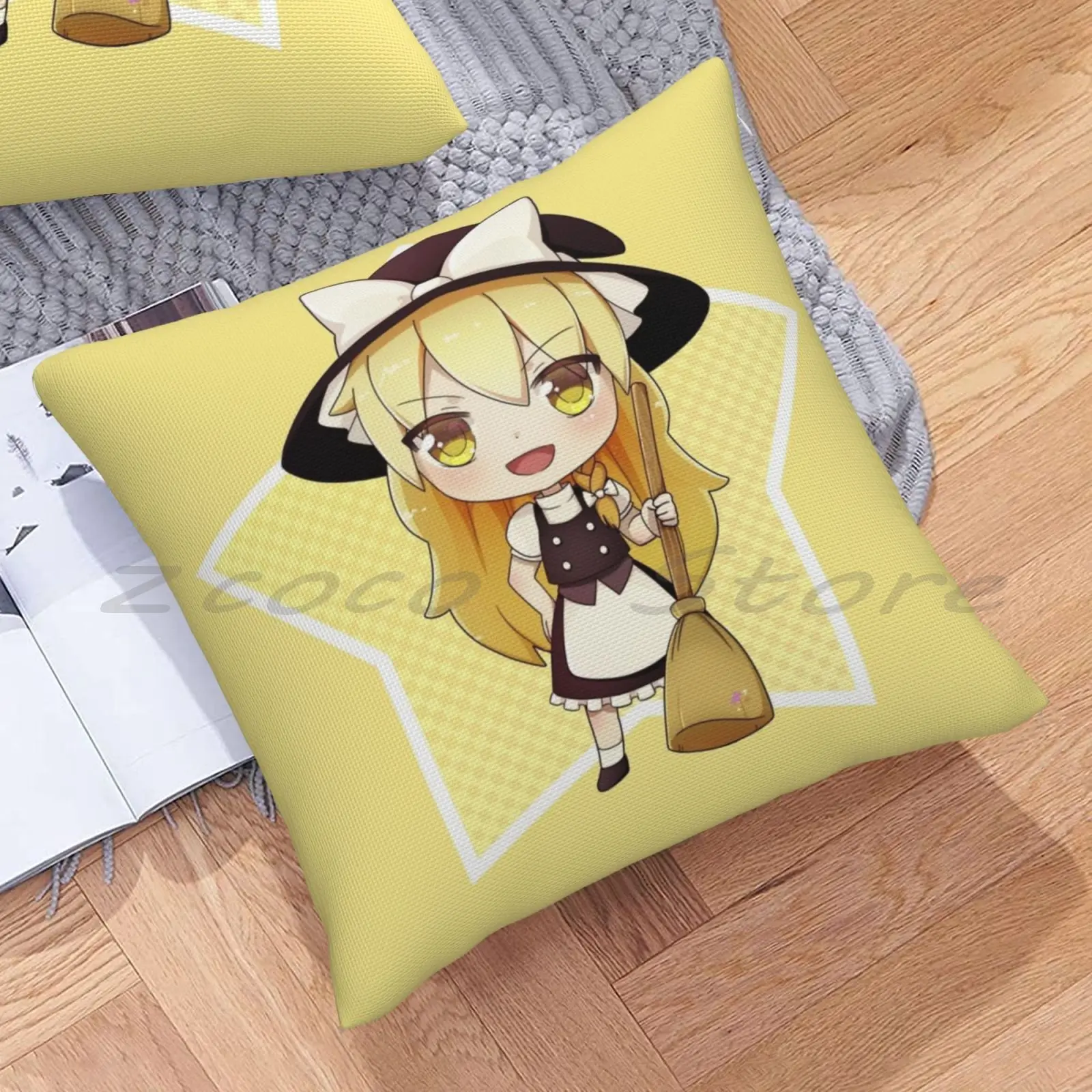 [Проект Touhou] наволочка Marisa Kirisame Персонализированная самодельная льняная