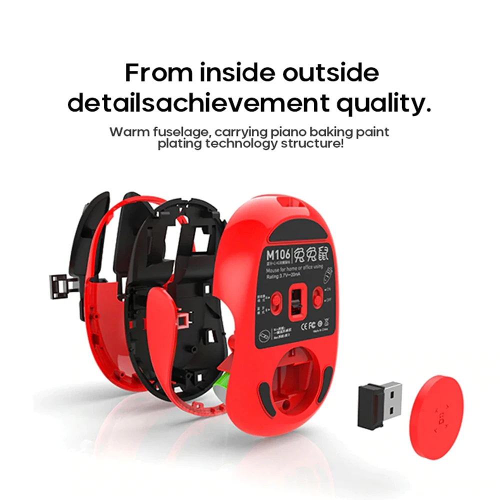 

Tiger cat M106 Bluetooth Wireless Mouse Rechargeable Mute Silent Office Home Desktop Computer Notebook General