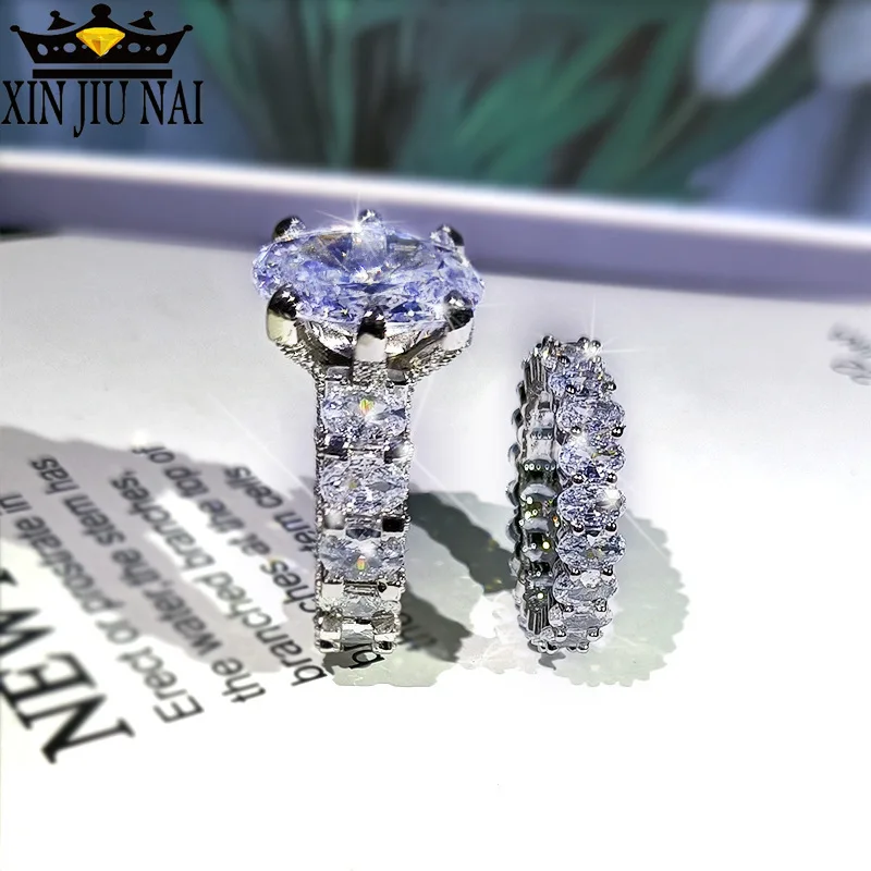 

Модные блогеры в европейском и американском стиле с одинаковыми серебряными аксессуарами, новое роскошное кольцо с цирконом для богатой же...