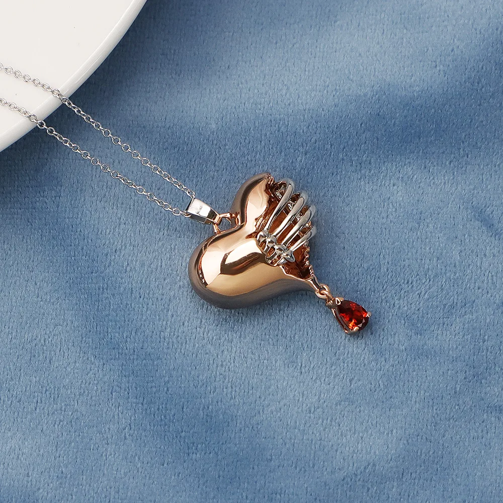 

Ожерелье женское в стиле хип-хоп с красными кристаллами