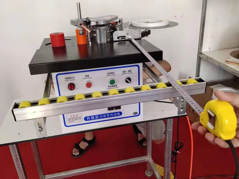 Кромкооблицовочная машина мини ПВХ кромкооблицовочная с двухсторонним клеевым