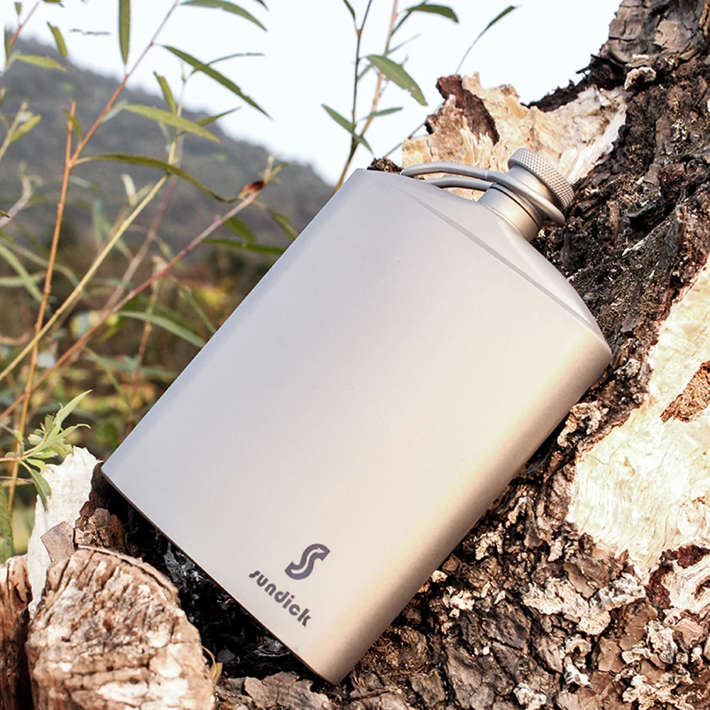 Ультралегкая фляга из 200 мл титана фляжка Алкогольная Кепка бутылка для напитков