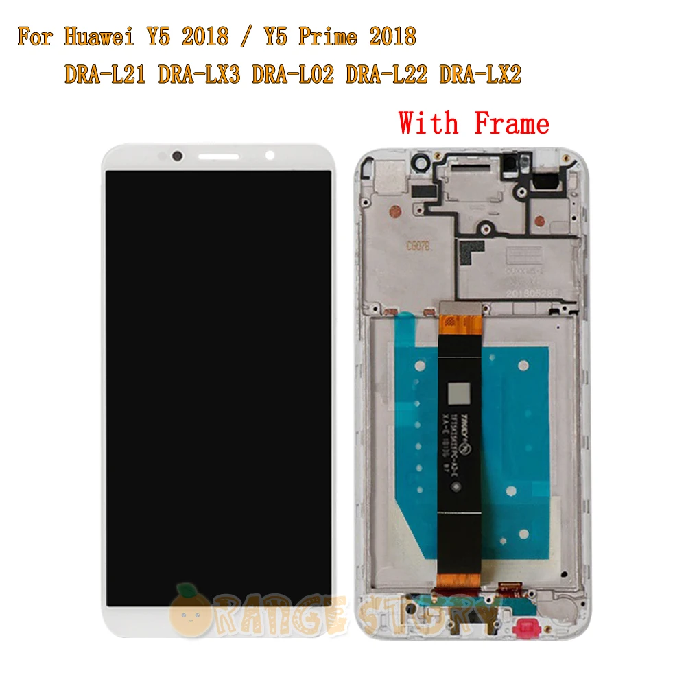 5,4" для huawei Y5 Prime DRA-LX2 Полный ЖК-дисплей сенсорный экран сенсор стеклянная рамка для Y5 DRA-L21 DRA-L01 ЖК-экран