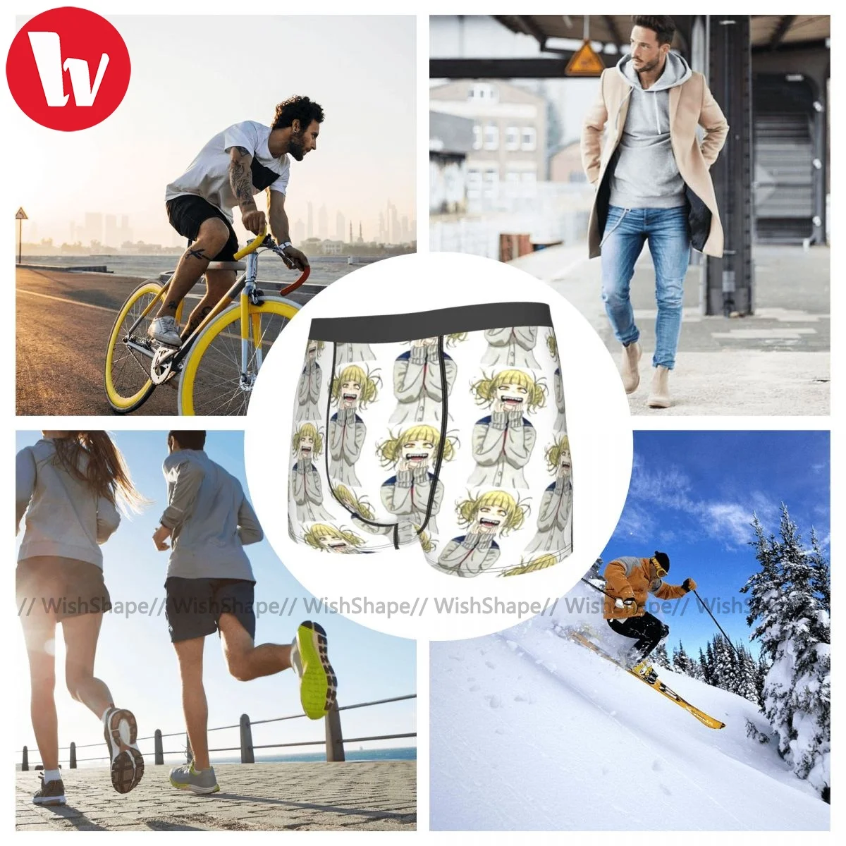 

Toga Himiko Underwear Design Polyester Sublimation Trunk Hot Males Classic Boxer Brief