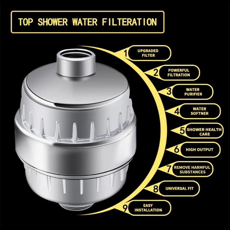 

Bathroom Shower Filter Bathing Water Filter Purifier Water Treatment Health Softener Chlorine Removal Water Purifier