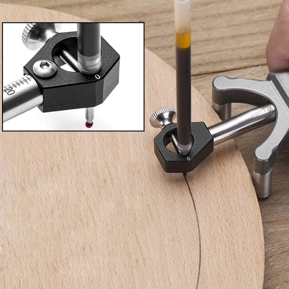 

0-120mm Wood Scribe Tool Wheel Mortise Gauge Scriber Anodizing Woodworking Tool Set Sliding Marking Tool With Pencil Marking