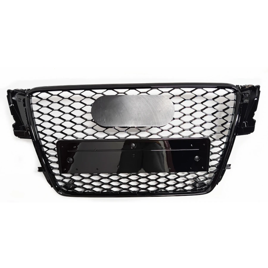 Для RS5 Style Front Sport Hex Mesh Honeycomb Hood Grill Gloss Black For Audi A5/S5 B8 2008 2009 2010 2011|Гоночные решетки| |