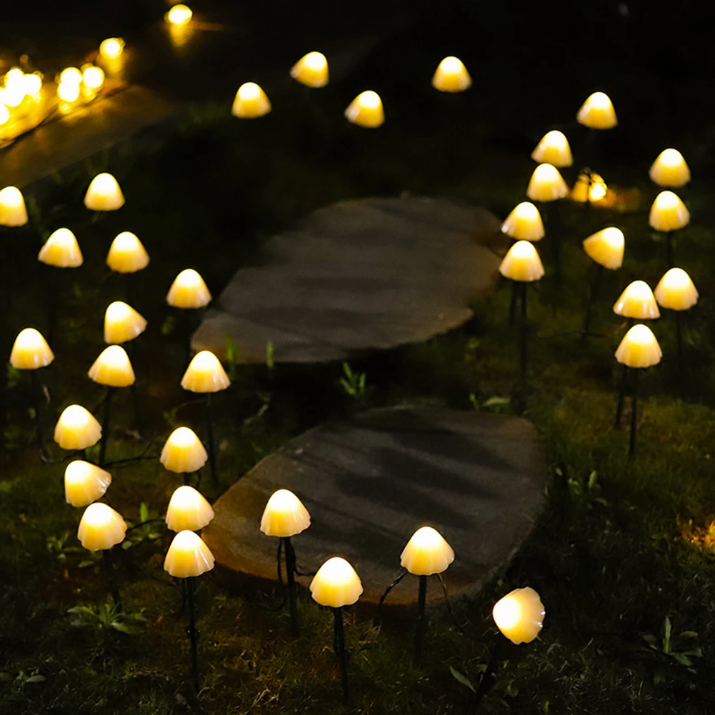 

Led Solar String Light Garden Decoration Mushroom Lights Ip65 Waterproof Garland Patio Decor Outdoor Lawn Lights For Garden
