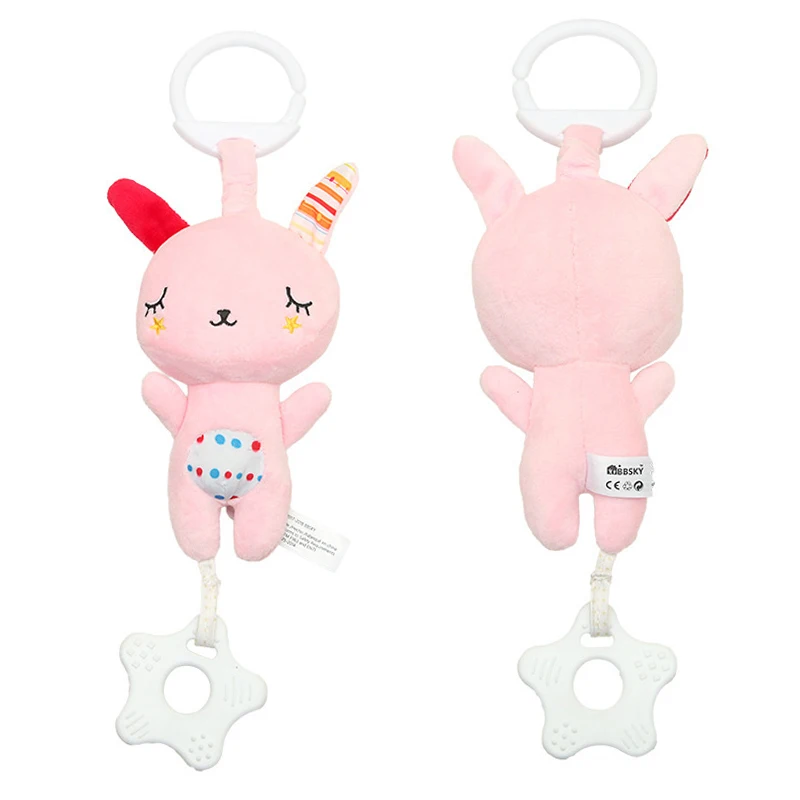 Детская Подвеска прорезыватель с милым животным музыкальным звуком