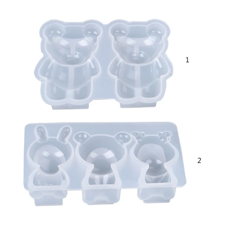 

DIY Crafts Decorations Jewelry Making Tool Crystal Epoxy Resin Mold 3D Bear Doll Ornament Silicone Mould