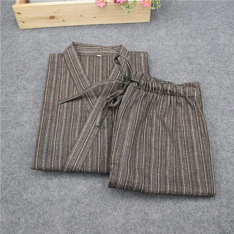 2019 Для мужчин хлопок кимоно юката костюм традиционные японские пижамный