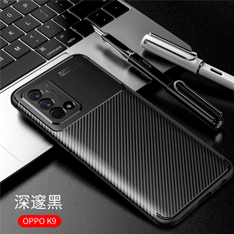 for oppo k9 case rubber silicone funda silm carbon coque protective soft phone case for oppo k9 cover for oppo k9 case free global shipping
