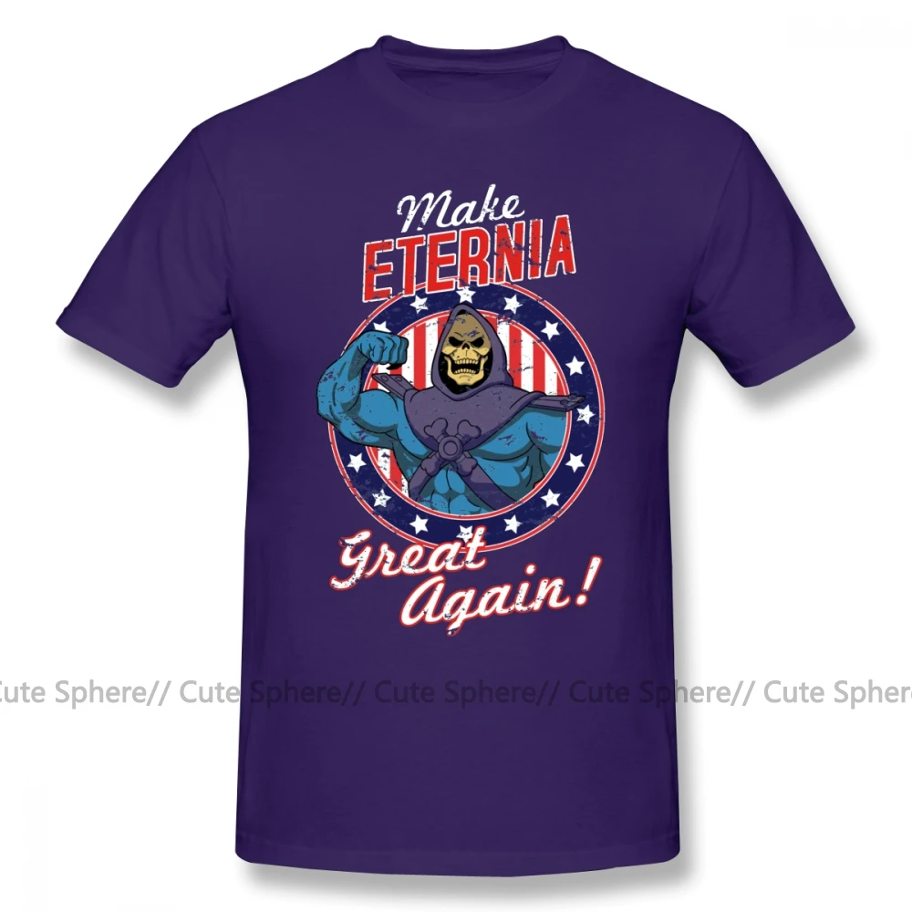 Футболка MAKE ETERNIA GREAT AGAIN, футболка с рисунком из 100 хлопка, Классическая мужская футболка 4xl - Цвет: Purple
