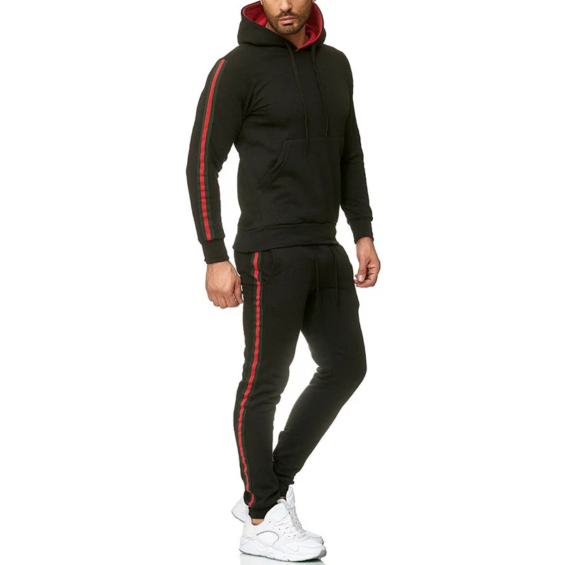 

2021 New Men's Football Suit Hoodie + Pants Two Pieces Of Casual Track Suit Men's Sportswear Gym Brand Clothing Sports Suit