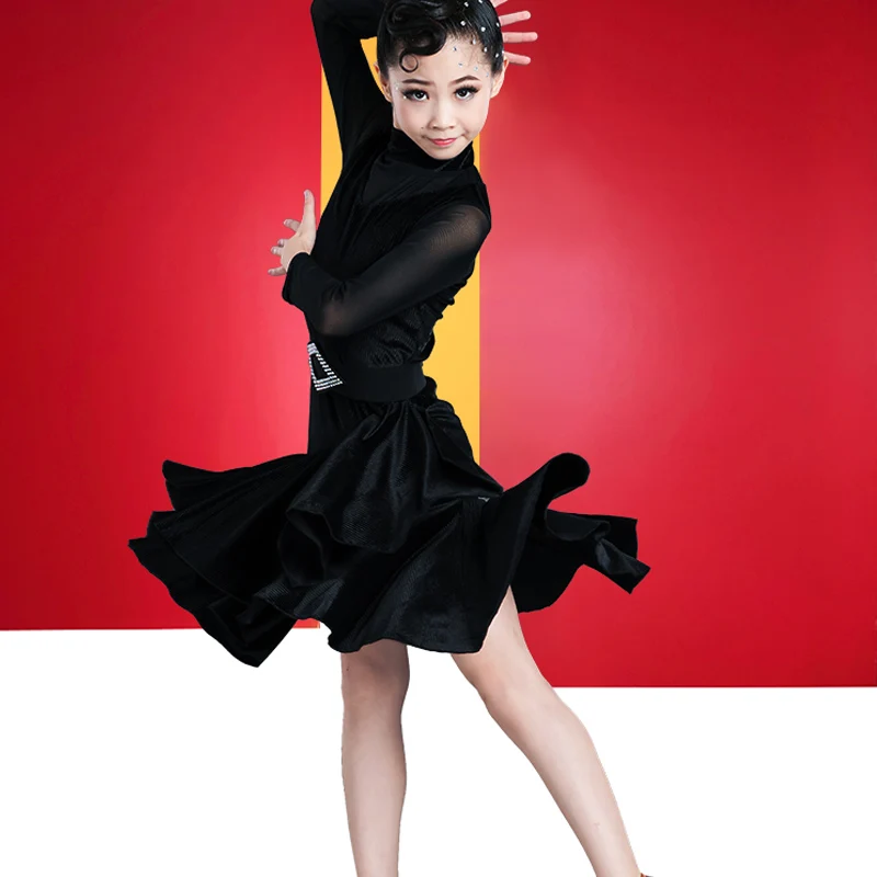 Детское платье для латиноамериканских танцев стандартный костюм соревнований