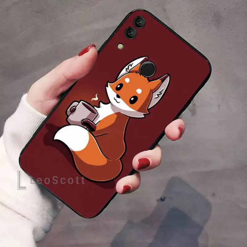 

Cute cartoon animal fox Phone Case For Huawei Honor 7C 7A 8X 8A 9 10 10i Lite 20 NOVA 3i 3e